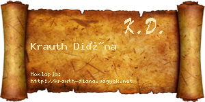 Krauth Diána névjegykártya